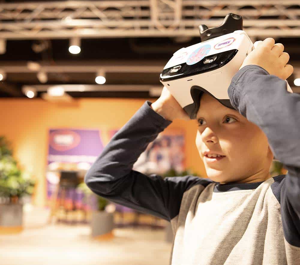 Kid with a Virtual Reality headset